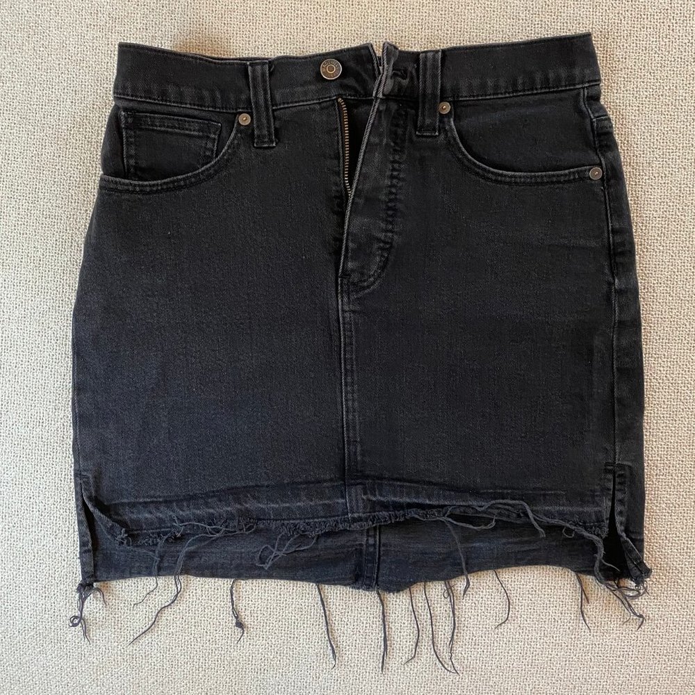 Madewell Stretch Denim Straight Mini Skirt